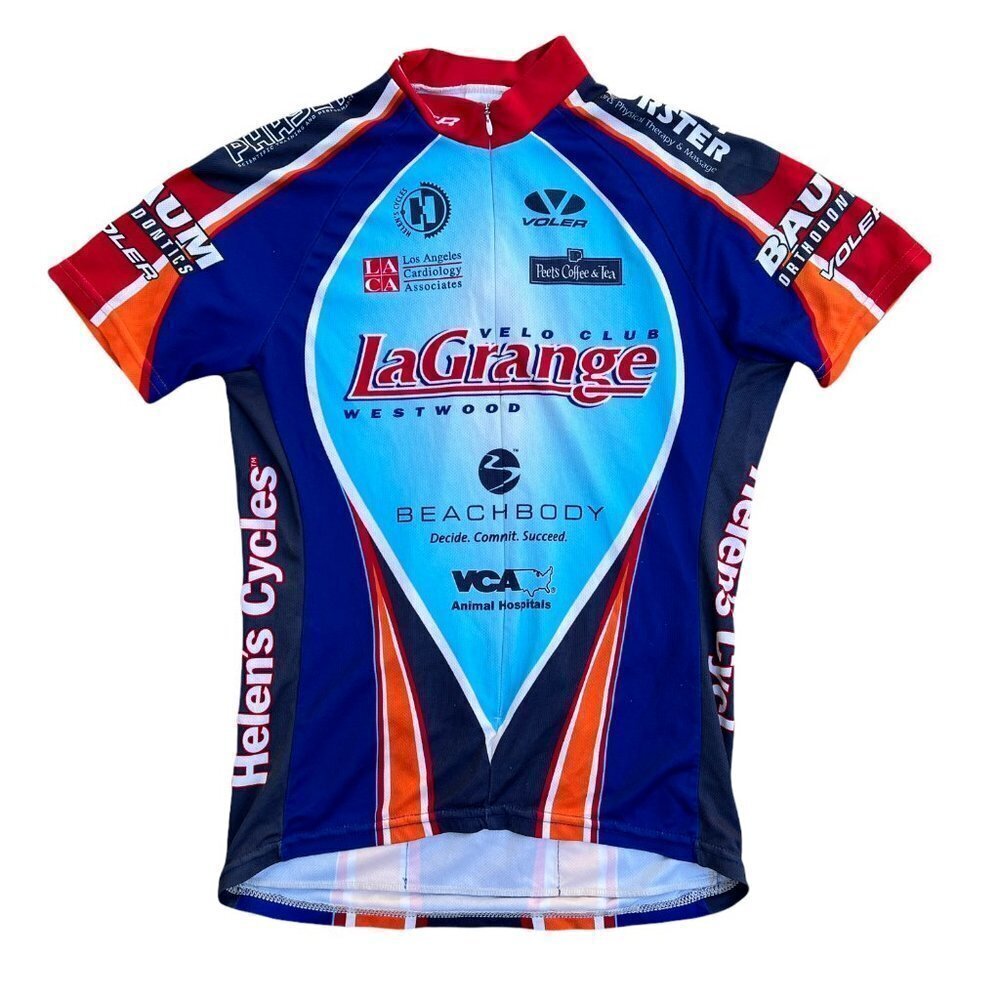 VOLER Men's Velo Club La Grange 3/4 Zip Cycling Bike Top Jersey Sz M​​​​…​​